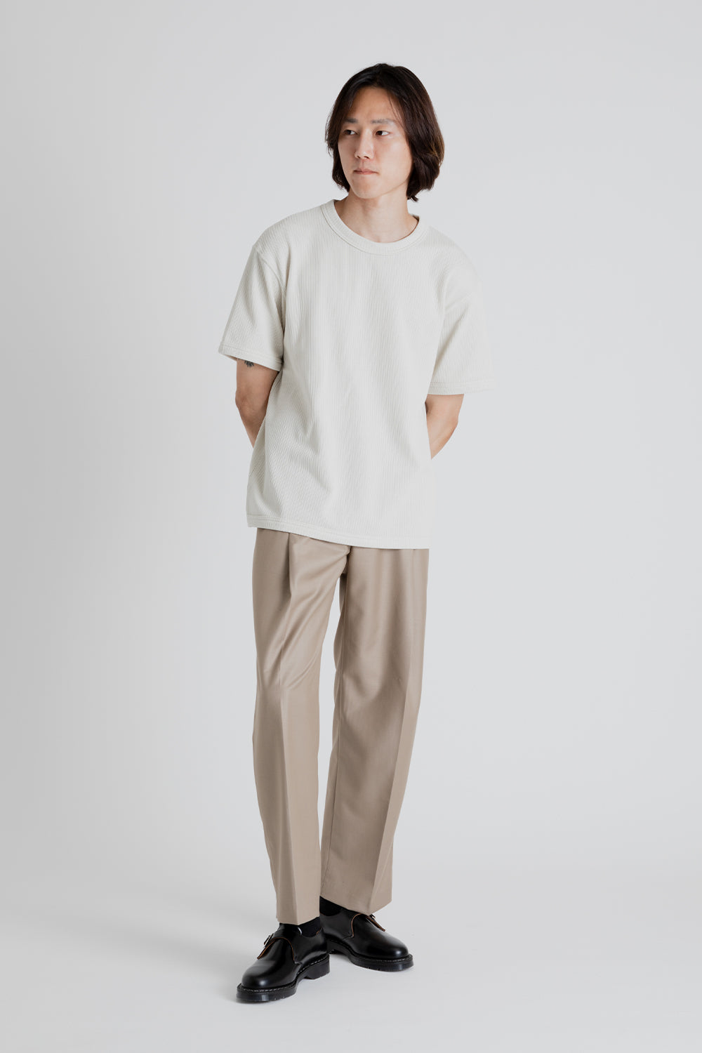 foufou cotton one tuck slacks | www.fleettracktz.com