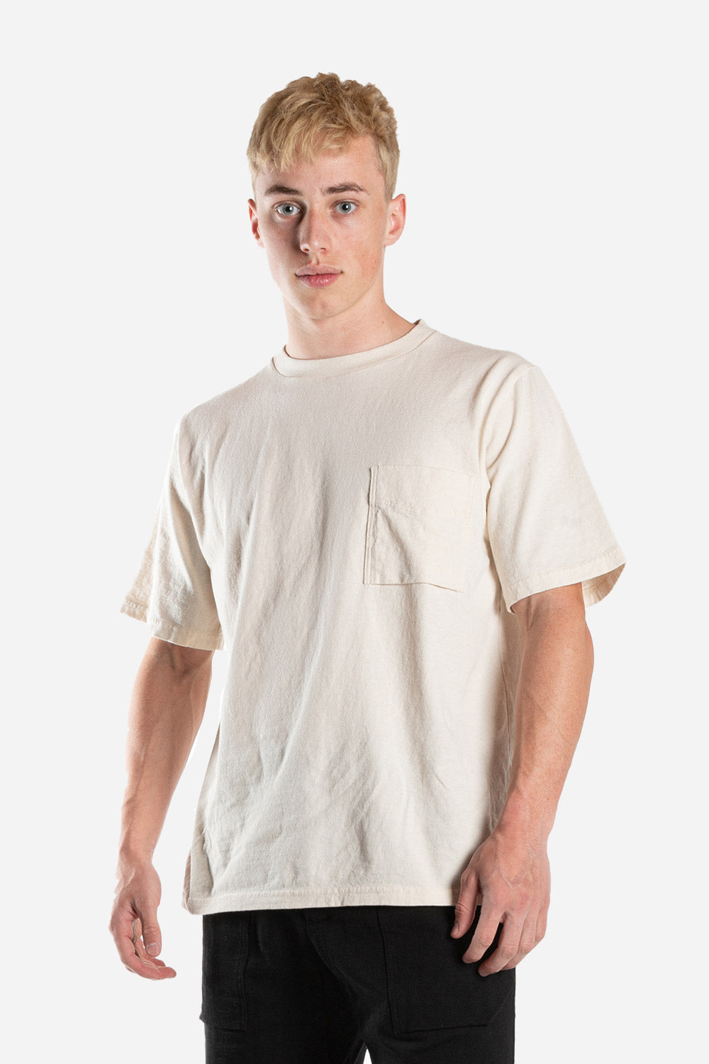 Jackman Ribbed Long Sleeve T-Shirt in Kinari - Wallace Mercantile Shop