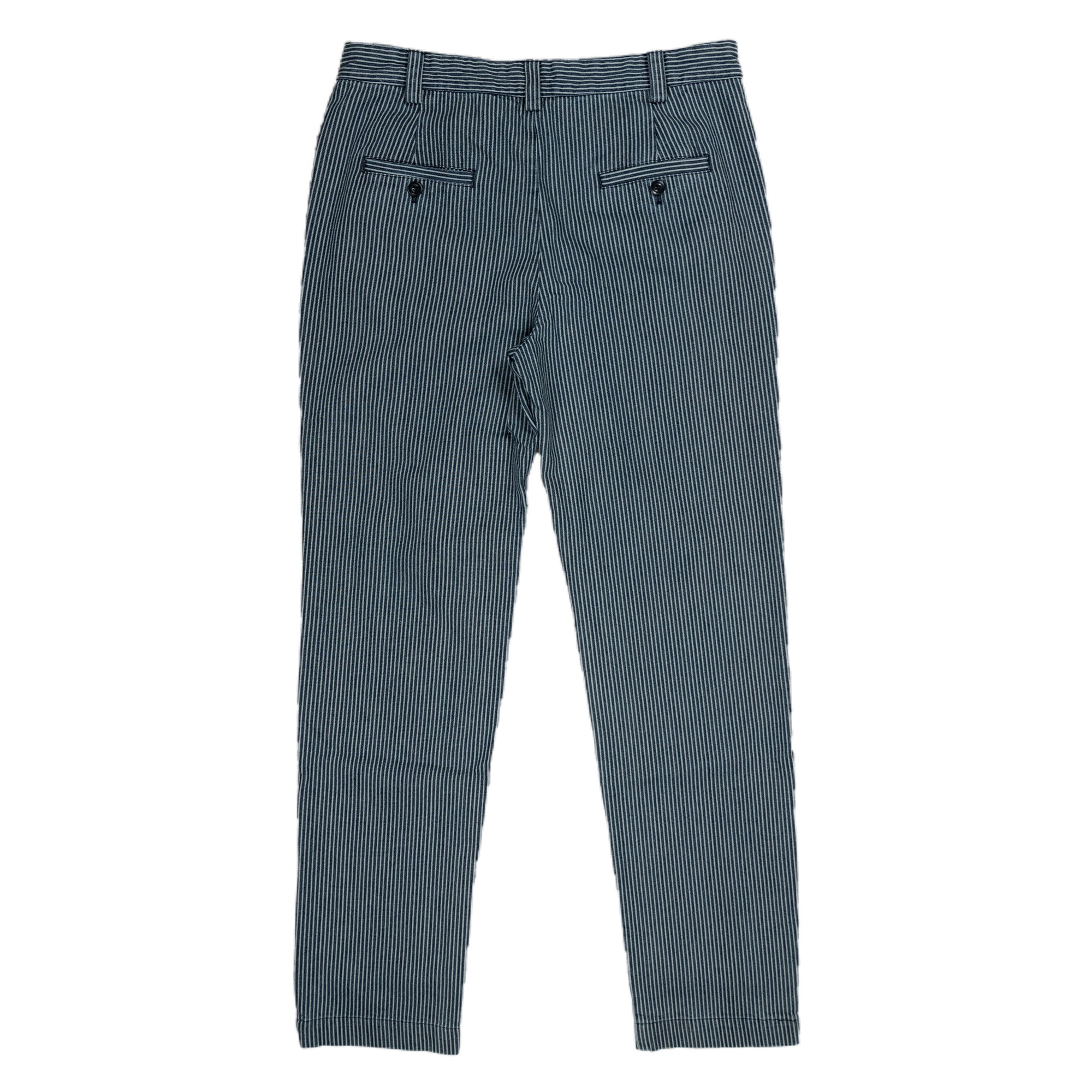Striped Denim Chino Trousers - Wallace Mercantile Shop