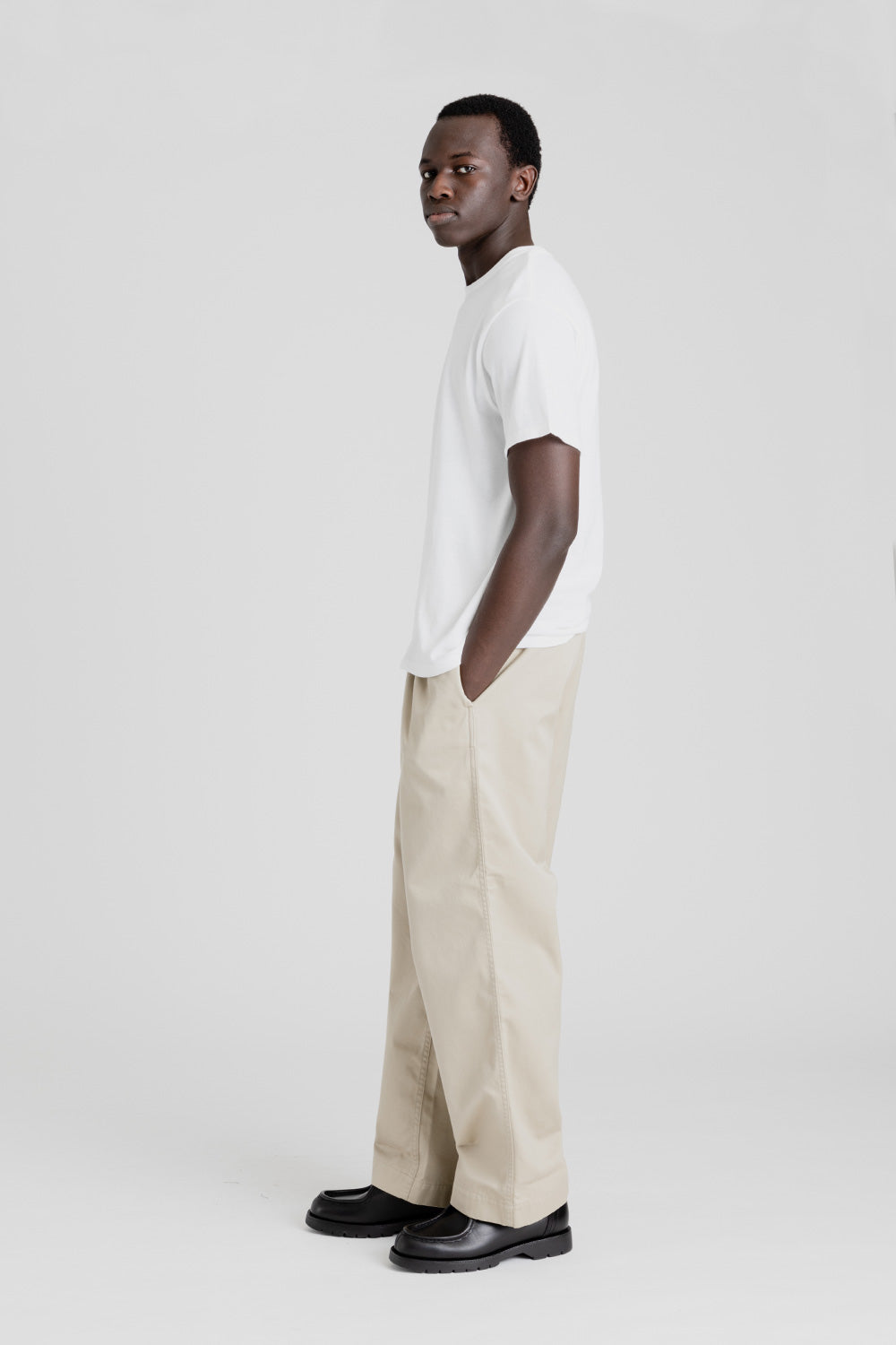 Nanamica Wide Chino Pants - Navy | Wallace Mercantile Shop