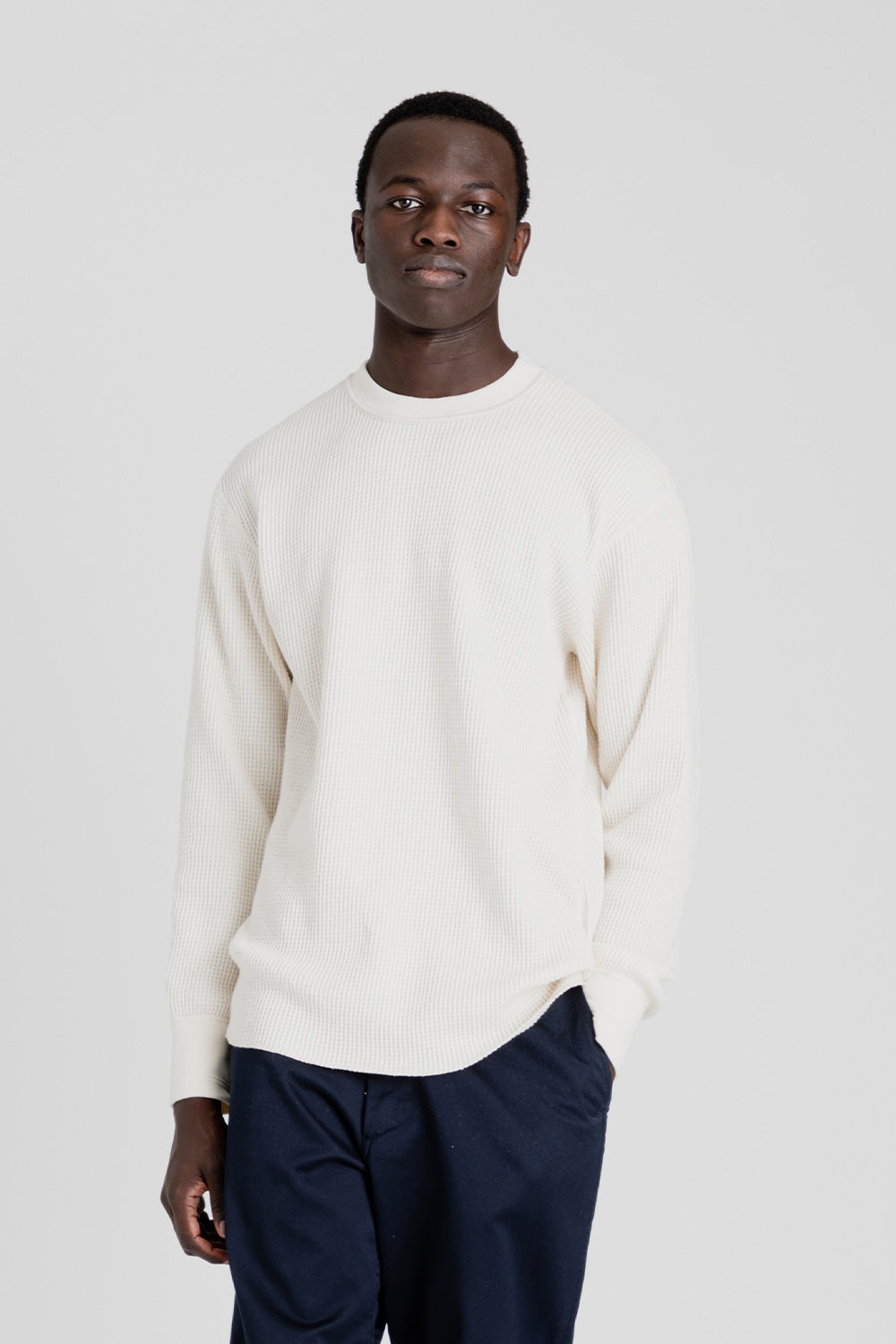 Crew Neck L/S Thermal Tee - Natural