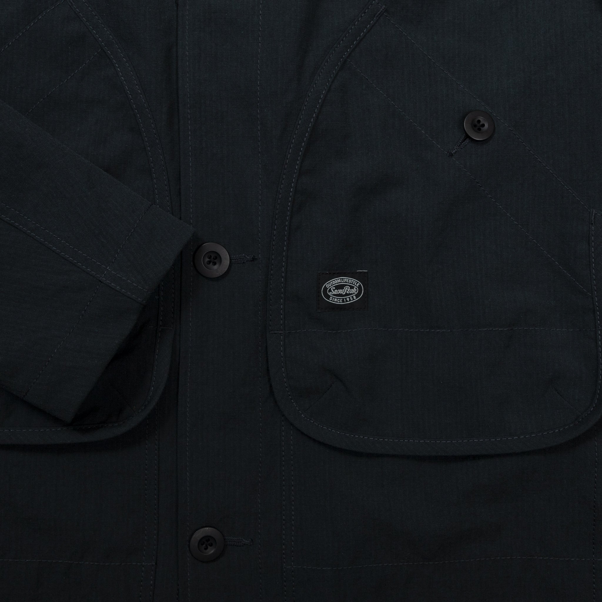 snow peak takibi jacket black sleeve