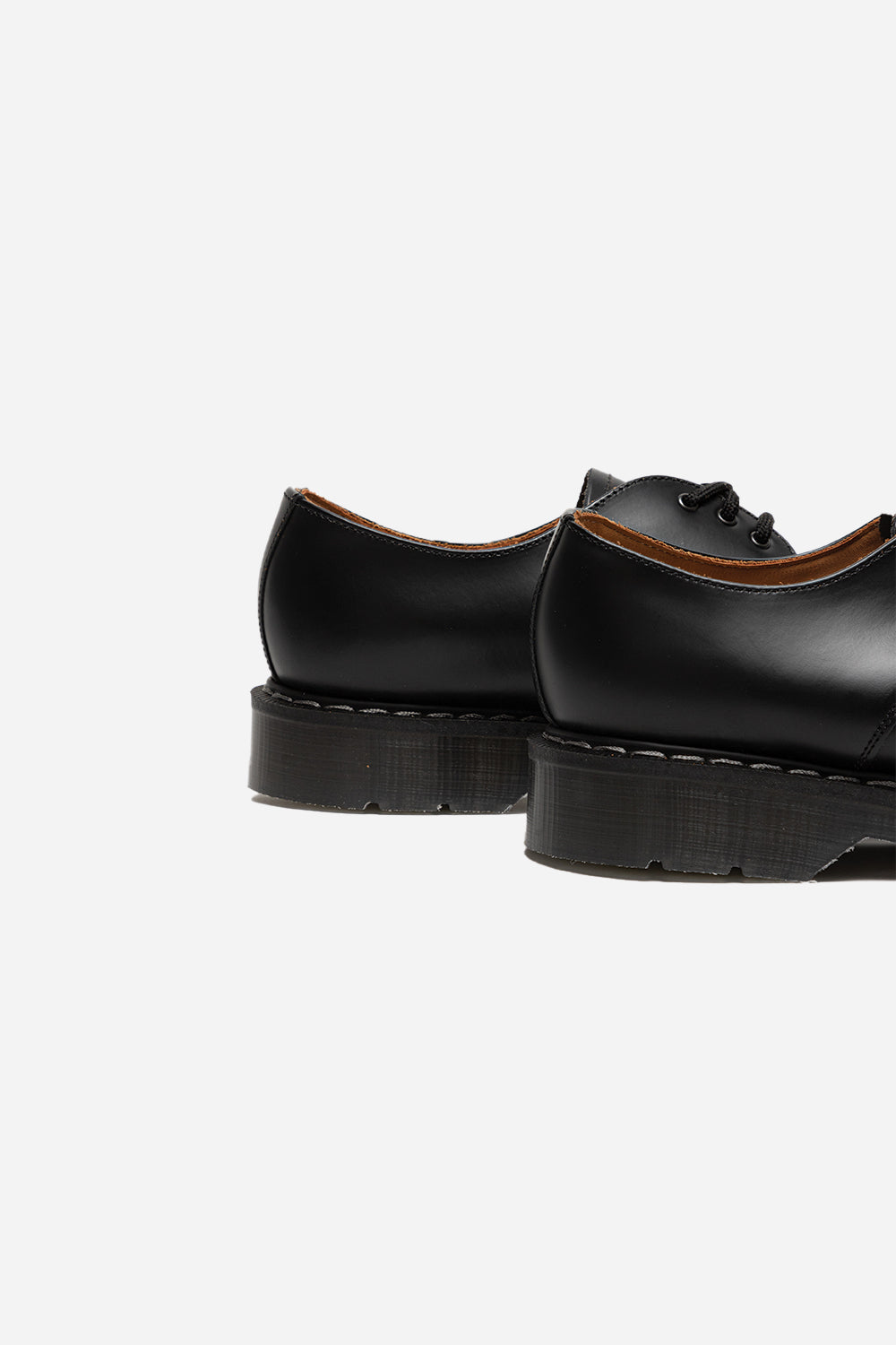 Solovair 3 Eye Gibson Shoe in Black Hi-Shine | Wallace Mercantile Shop