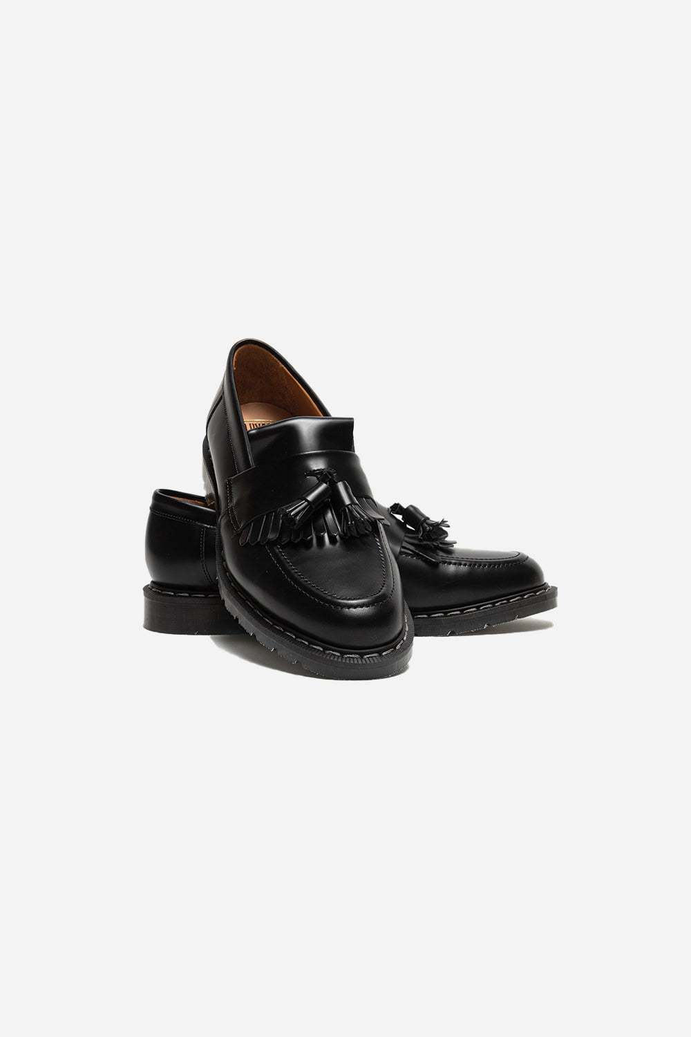 Solovair Tassel Loafer in Black Hi-Shine | Wallace Mercantile Shop