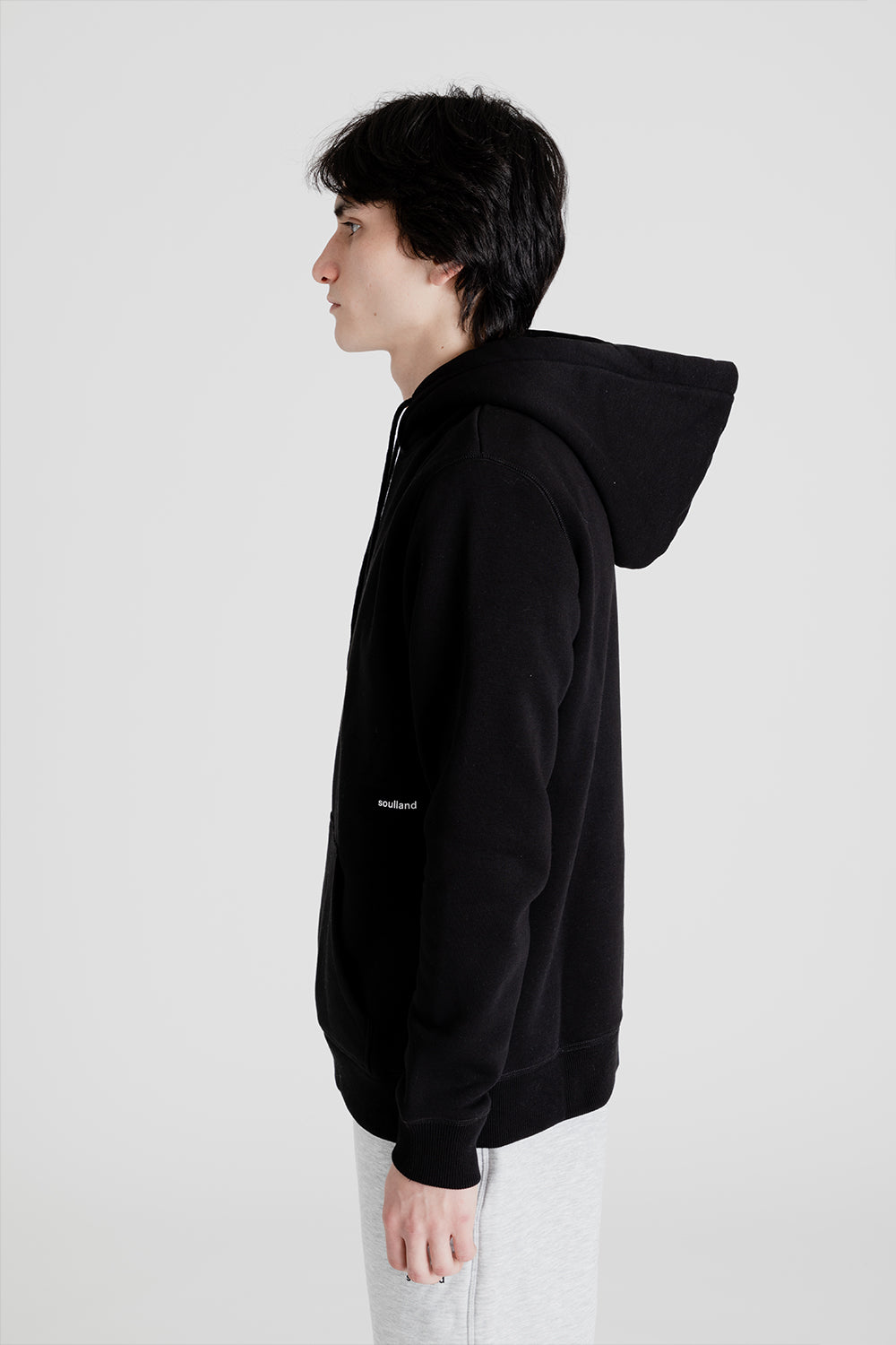 Soulland Wallance Hoodie in Black | Wallace Mercantile Shop