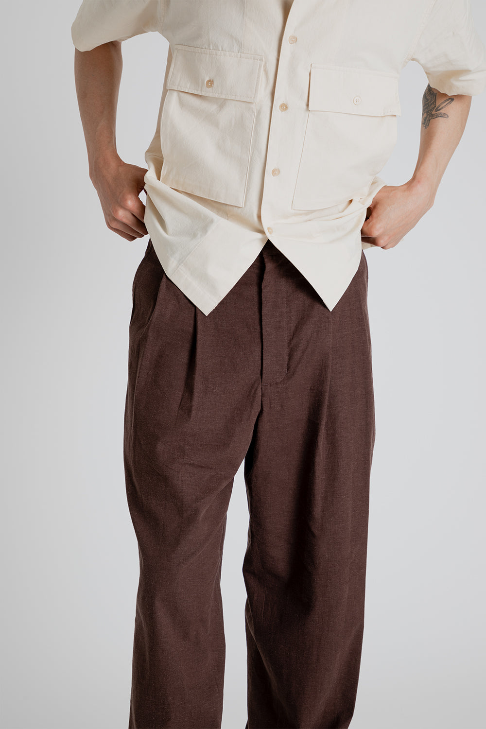 Interim Linen Deep Twotuck Slacks 安い販売 www.tunic.store