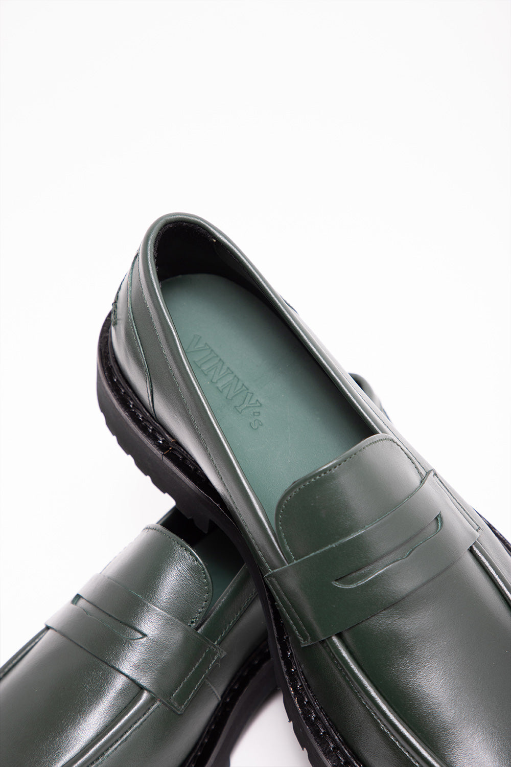 Vinny's Richee Penny Loafer in Basil Green | Wallace Mercantile Shop