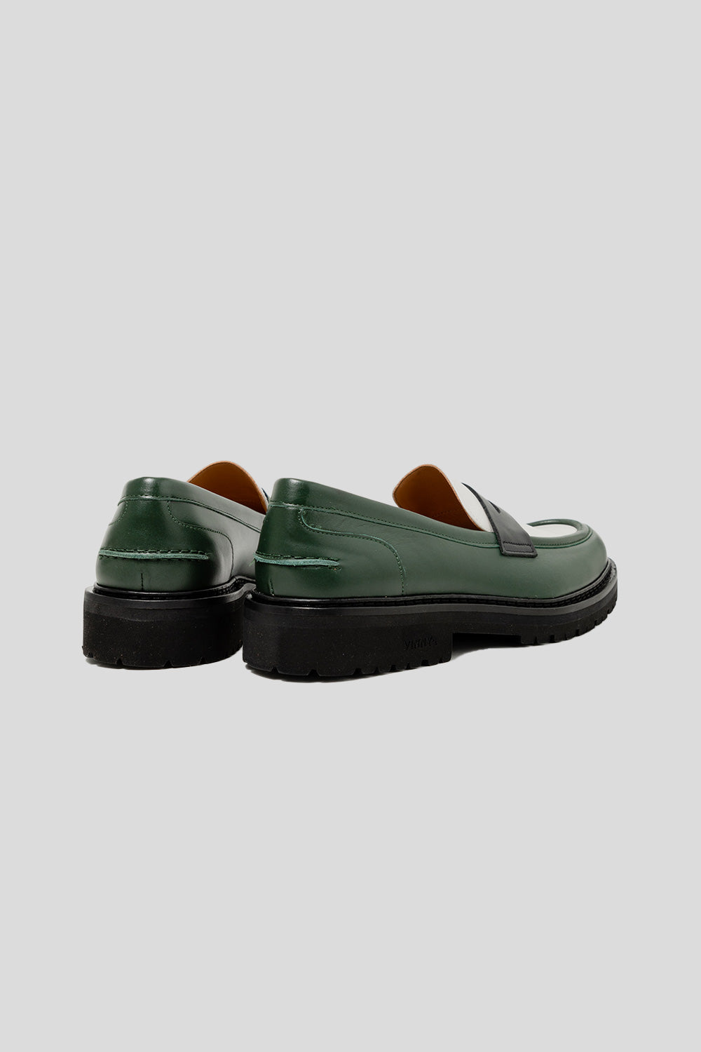 Vinny's Richee Penny Loafer in Green/White/Black | Wallace Mercantile