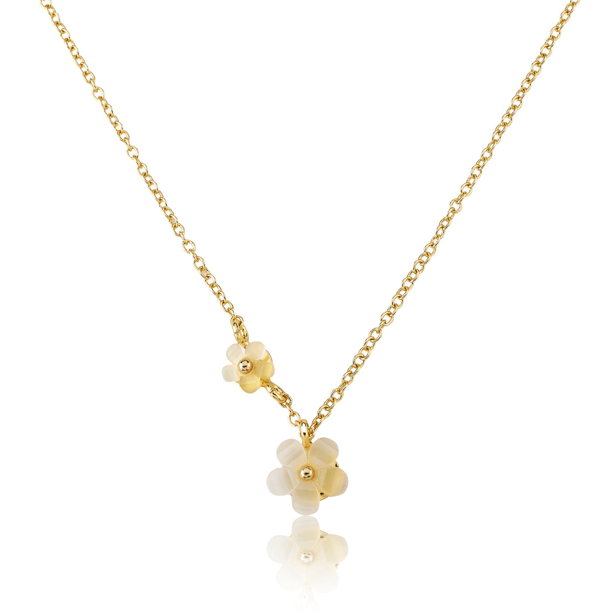 Frosted Flowers Chain Necklace– shoptwinstars
