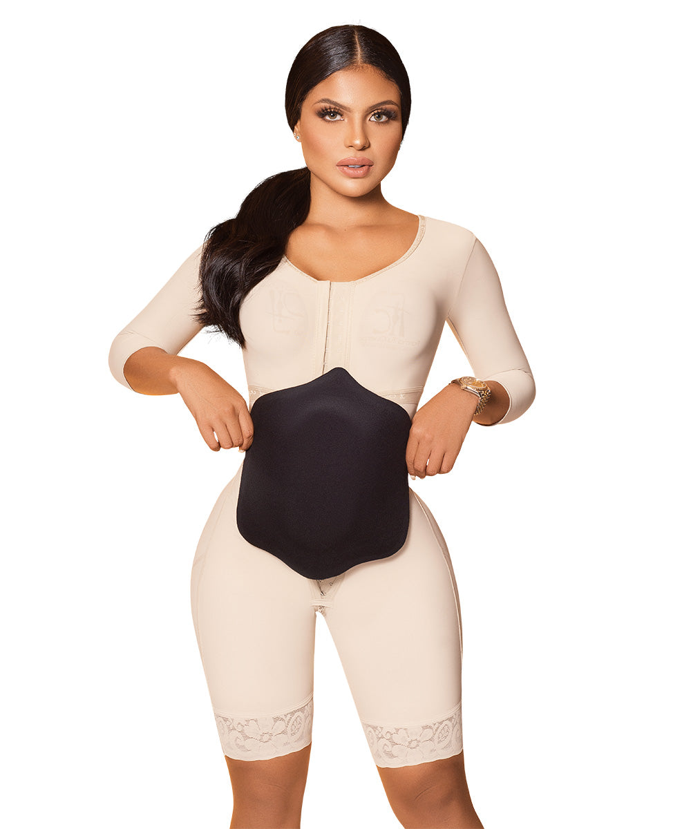 Faja Rodilla Broche Central Negra (O-225) – Angy Waist / Forma Tu