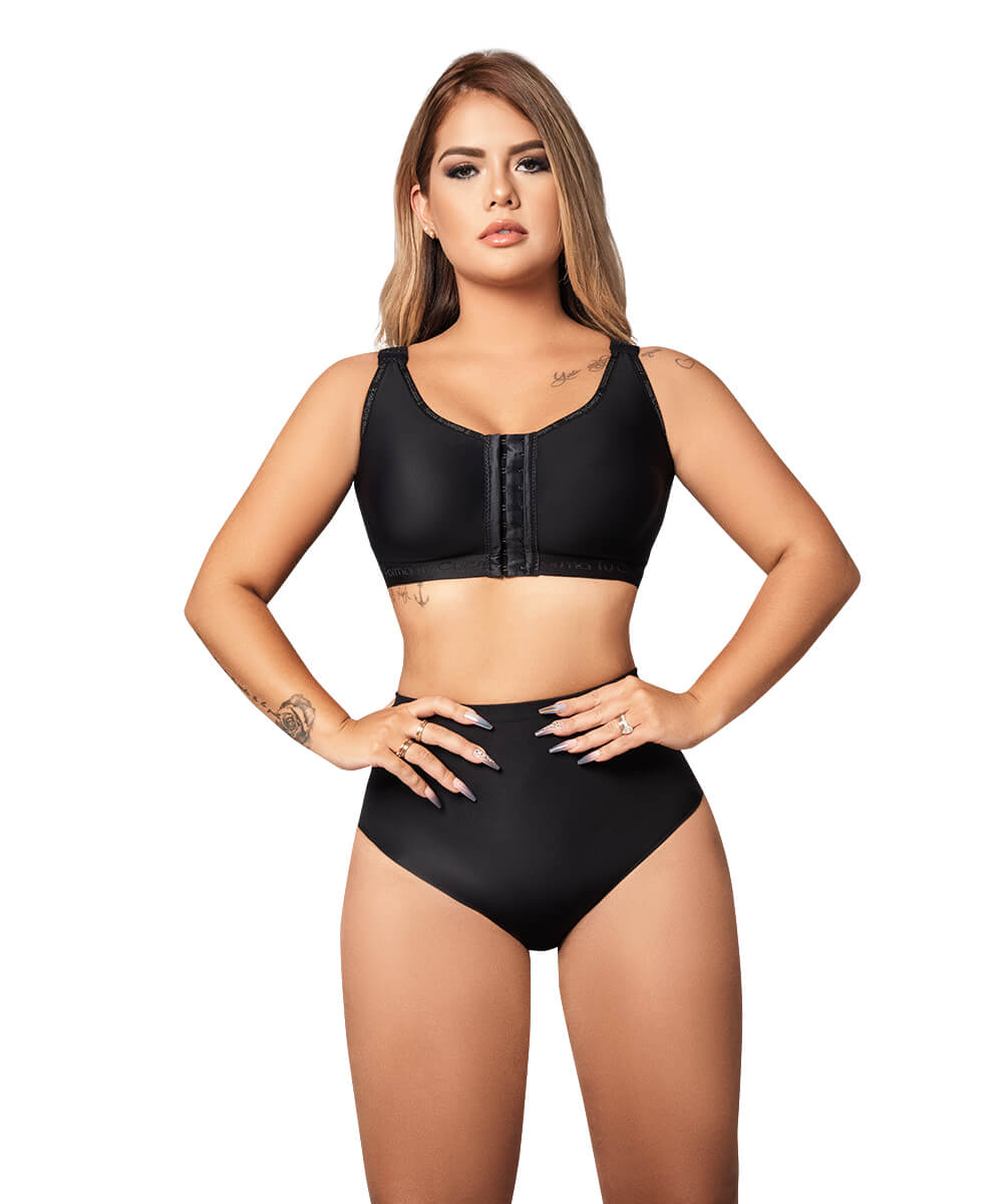 Faja Rodilla Broche Central Negra ( Ref. O-225 )