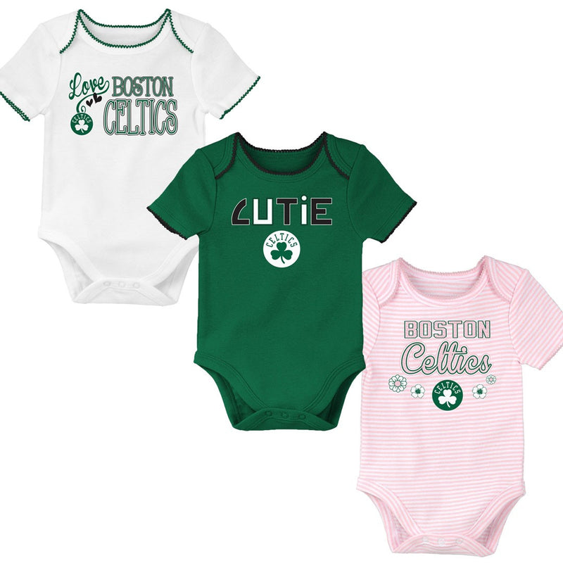 Celtics Baby Girl 3 Pack Short Sleeve Bodysuits – babyfans