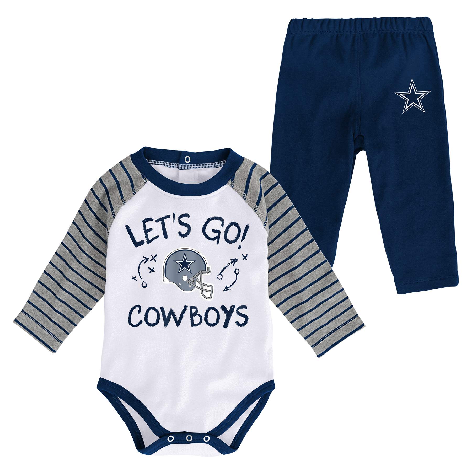 dallas cowboys infant pajamas
