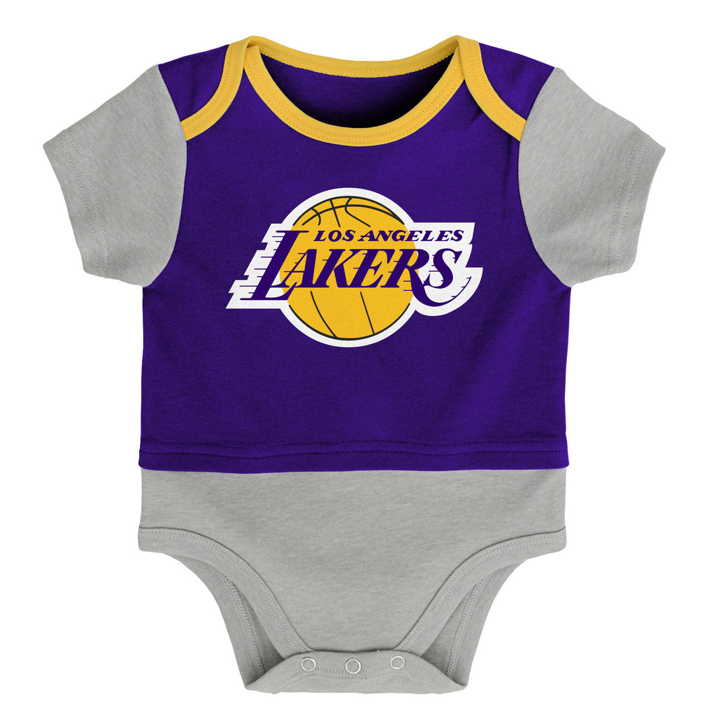 LA Lakers Referee Short Sleeve Baby Bodysuit – babyfans