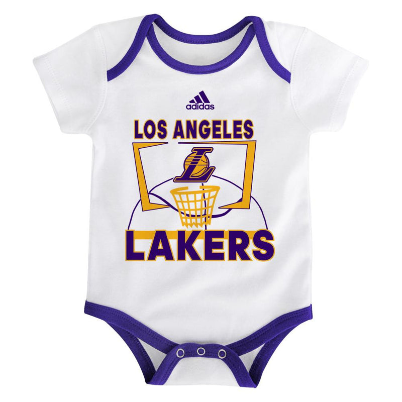 Lakers Infant 3 Point Bodysuit Set – babyfans