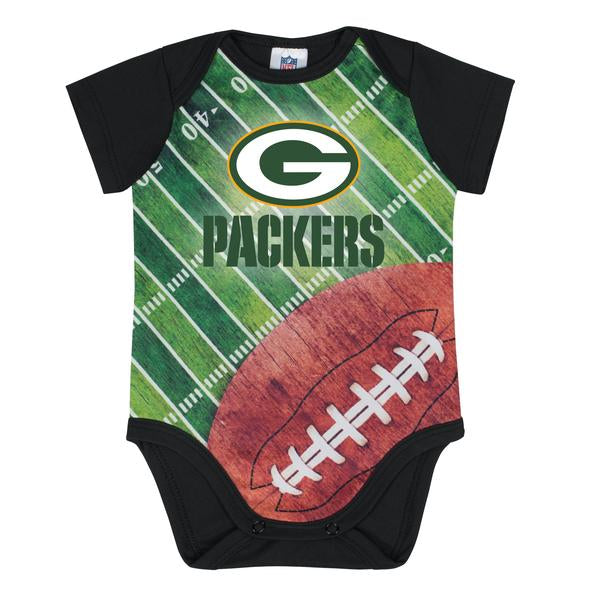 NFL Green Bay Packers Baby Boys Short Sleeve Bodysuit Set, 3-Pack