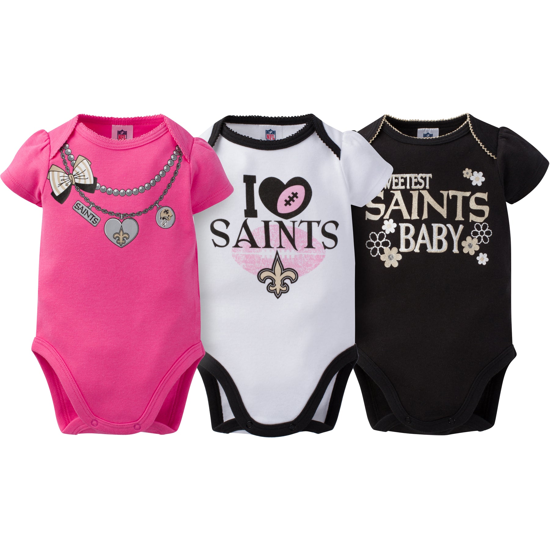 Saints Baby Fan Pigskin Onesie – babyfans