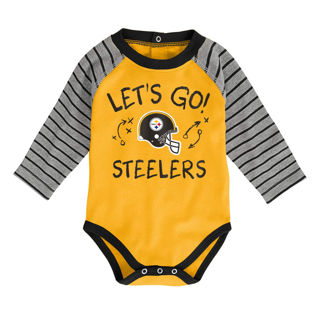 Steelers Long Sleeve Bodysuit and Pants – babyfans