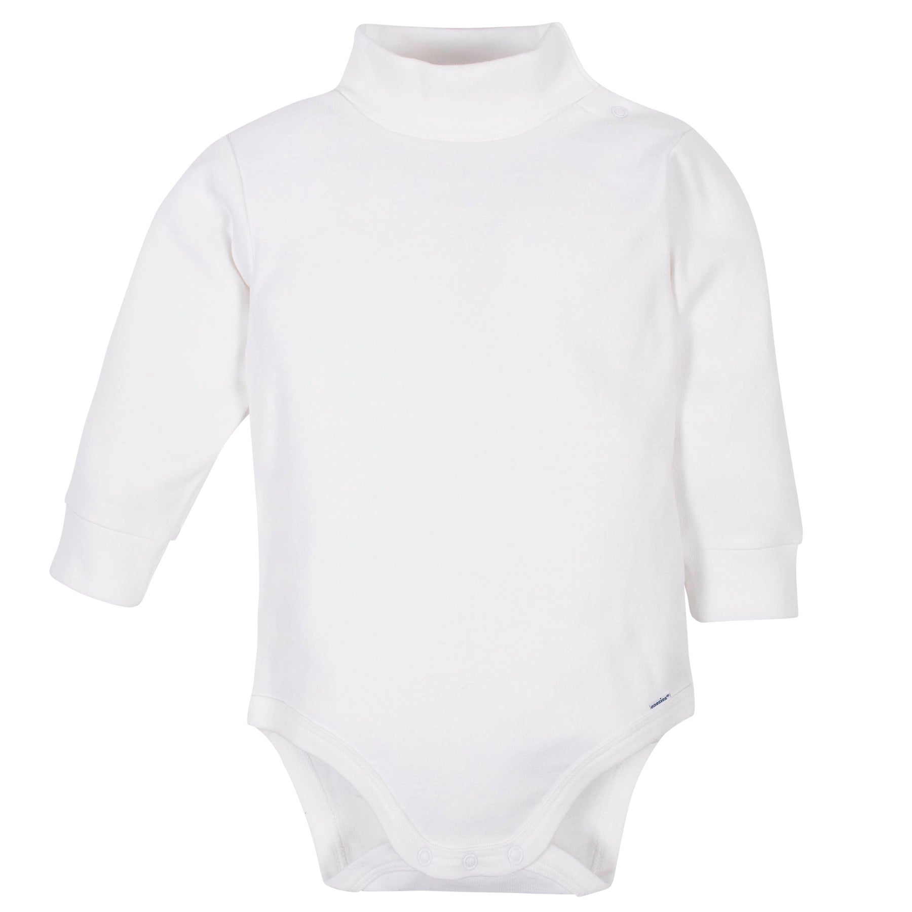 White Long Sleeve Turtleneck Onesies Bodysuits 2-Pack – babyfans