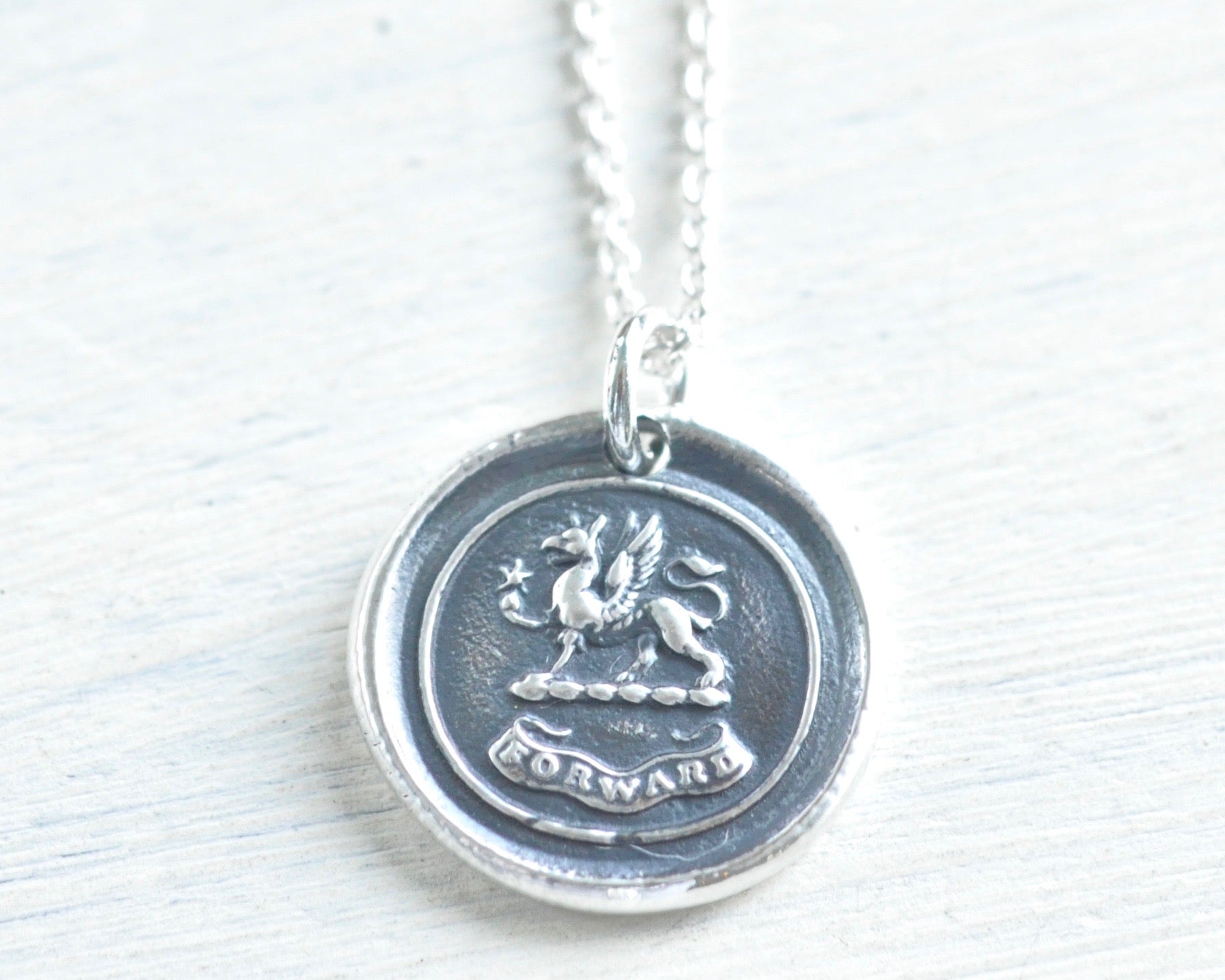 griffin wax seal necklace - FORWARD - wax seal jewelry | suegray jewelry