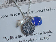 compass wax seal necklace