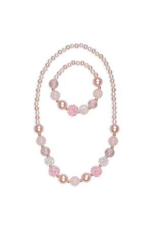 Pearly Pink Necklace & Bracelet Set by Creative Education - P. Cottontail & Co.
