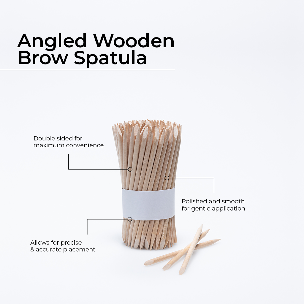 Waxness Body Waxing Wooden Angled Spatula Applicator 100Pk Pack of 5