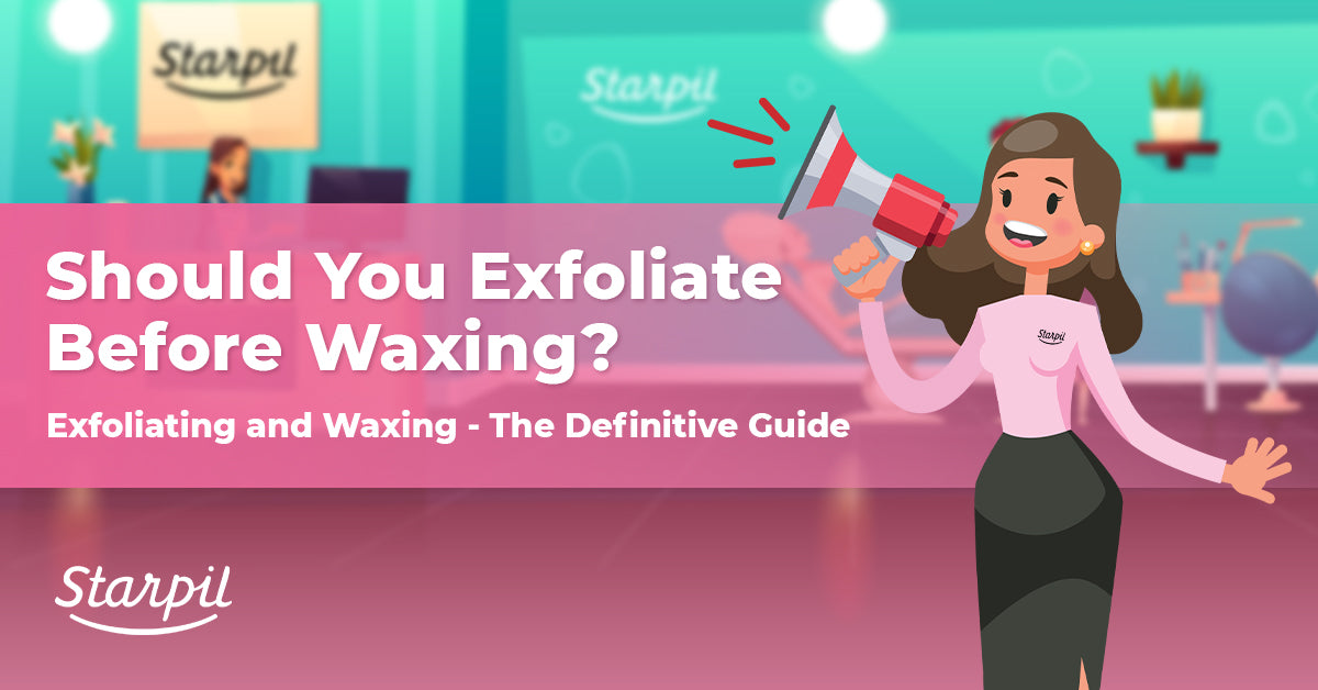 Esthetician talking about exfoliating and waxing