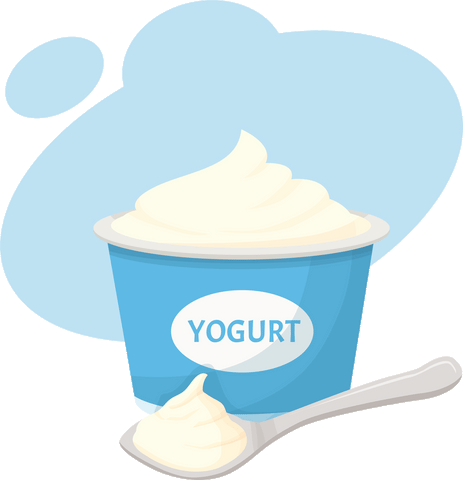 Yogurt and milk