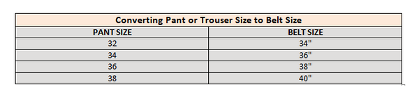 Easiest Way To Measure Your Belt Size - Belt Size Chart