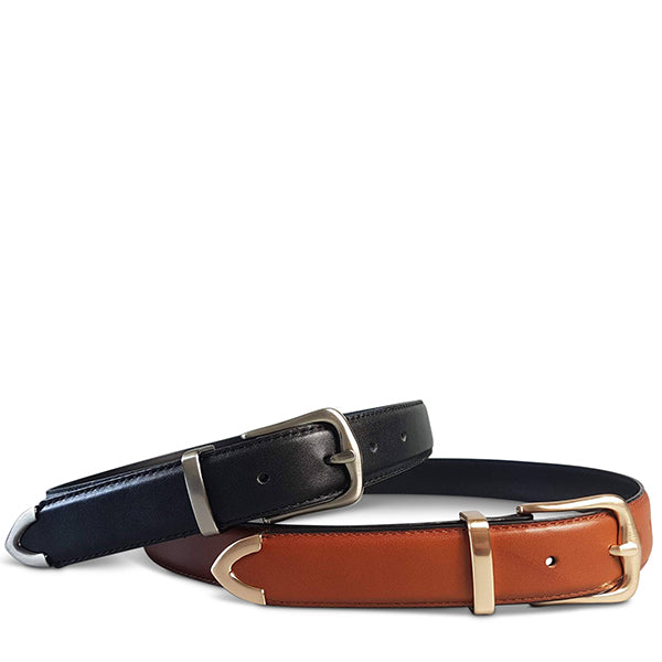 SURRY HILLS - Womens Tan Leather Belt with Gold Buckle – Addison Road
