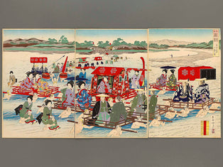 Kanko azuma nishiki bakufu dochu kawagoe no zu by Toshu Shogetsu / BJ319-914