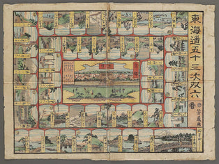 Tokaido gojusan tsugi sugoroku by Ipposai Yoshifuji / BJ315-371