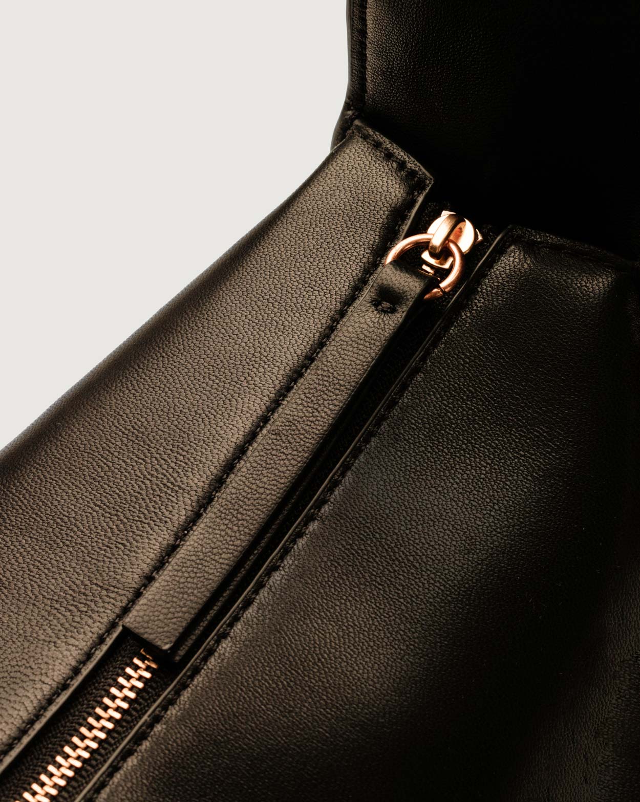 Leather zip tab