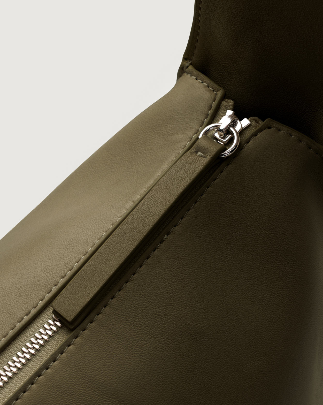 Leather zip tab