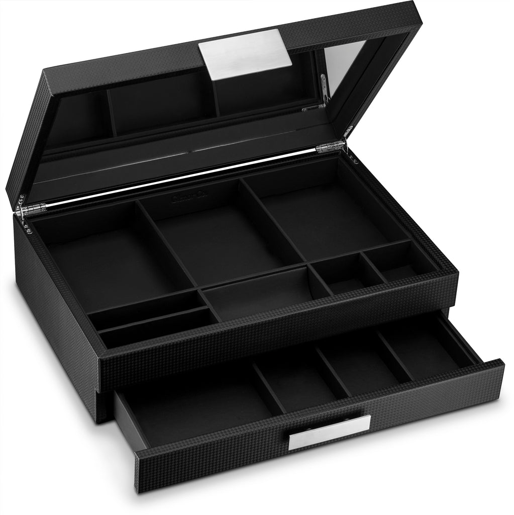 Men S Luxury Jewelry Accessories Box Dresser Organizer 12