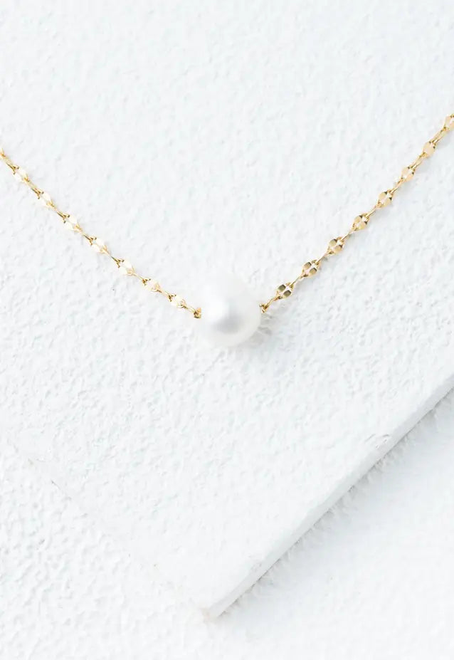 Single Pearl Necklace for Women | White Dainty Pearl Drop Pendant, 14k Gold  Dipped | Elegant Gold Chain Necklace, Perfect for Layering | 14k Gold  Necklace for Women | June Birthstone Necklace : Amazon.sg: Fashion