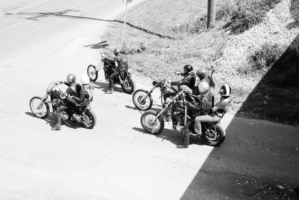 Black Shag Vintage Chopper Gang Harley Davidson