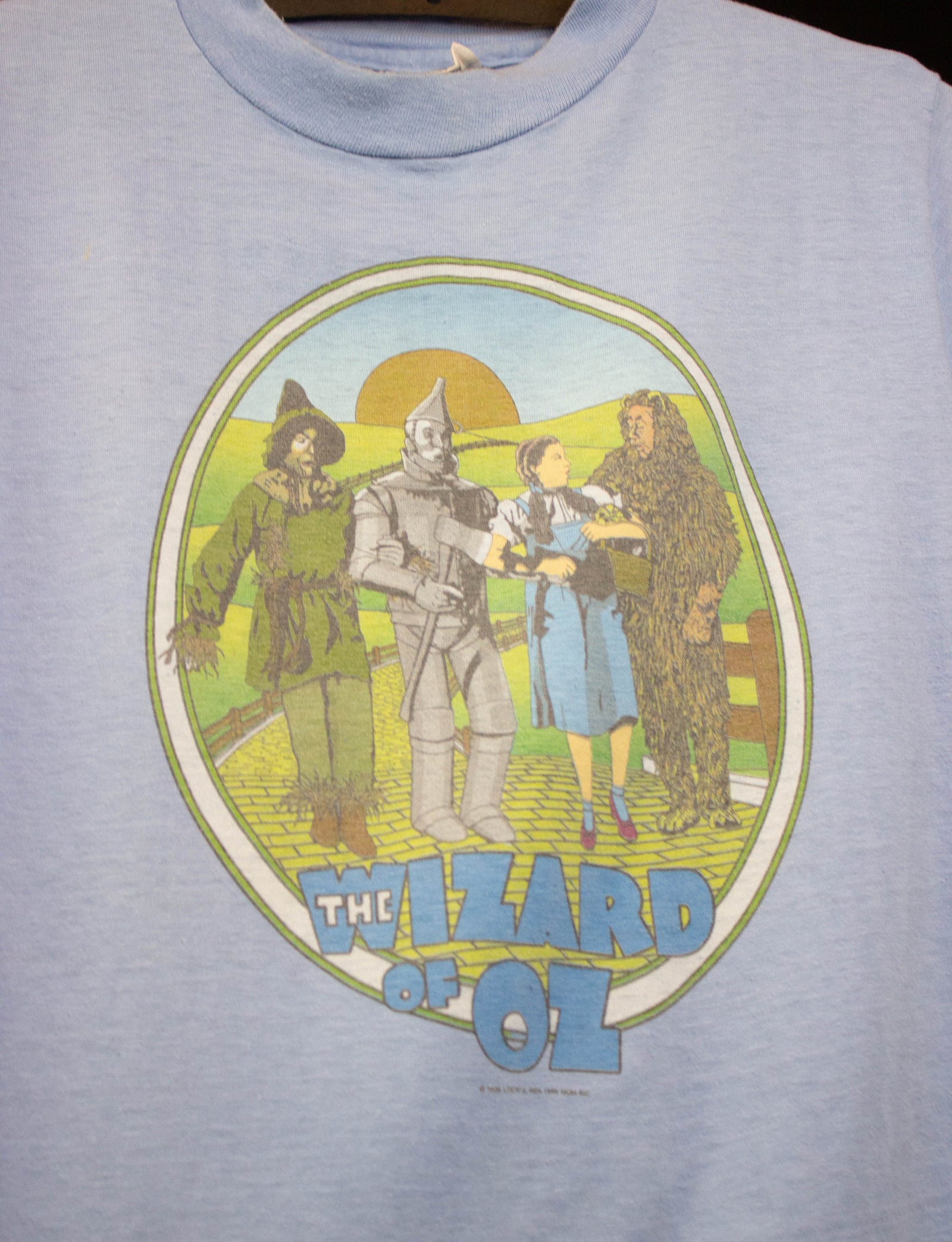 Vintage 80's Wizard of Oz Graphic T Shirt Blue Medium – Black Shag