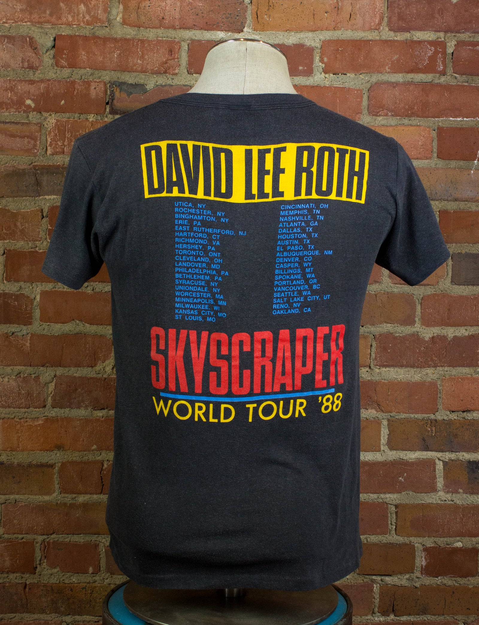 Vintage David Lee Roth Concert T Shirt 1988 Skyscraper Tour Unisex Med –  Black Shag Vintage