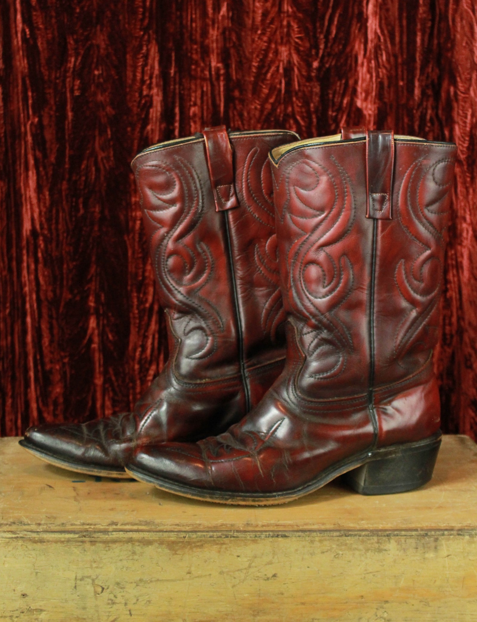 mens black leather cowboy boots