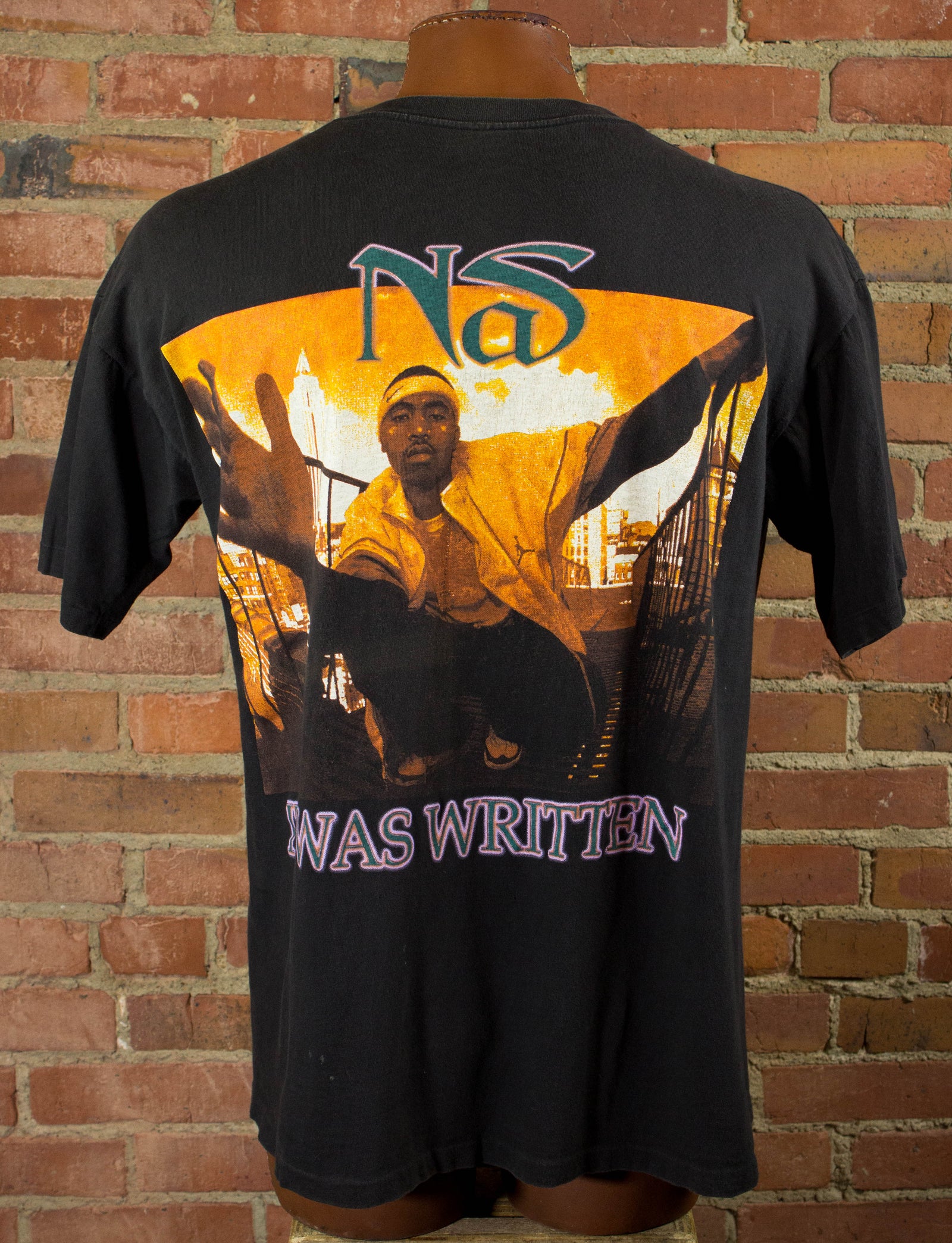 NAS 90s If I Ruled The World The World Is Yours It Was Written Black  Bootleg Rap Tee Concert T Shirt Unisex XL