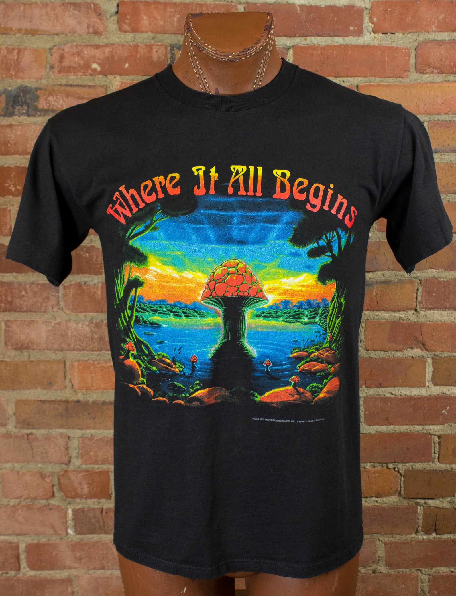 The Allman Brothers Band 1994 Where It All Begins Mushroom Black Concert T  Shirt Unisex Medium