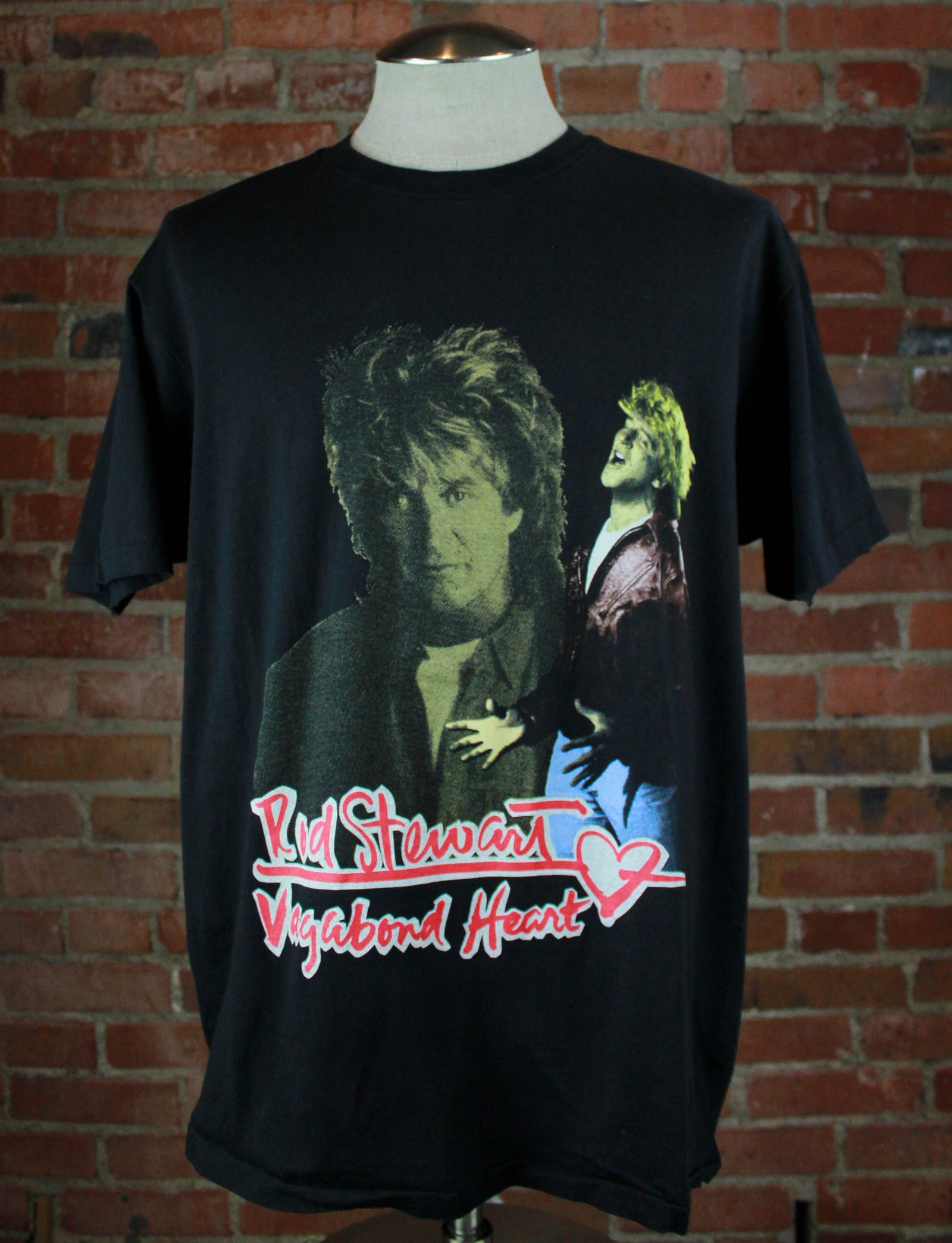 Ræv Jonglere Orphan Vintage 1991 Rod Stewart Concert T Shirt Vagabond Heart Tour Unisex La –  Black Shag Vintage