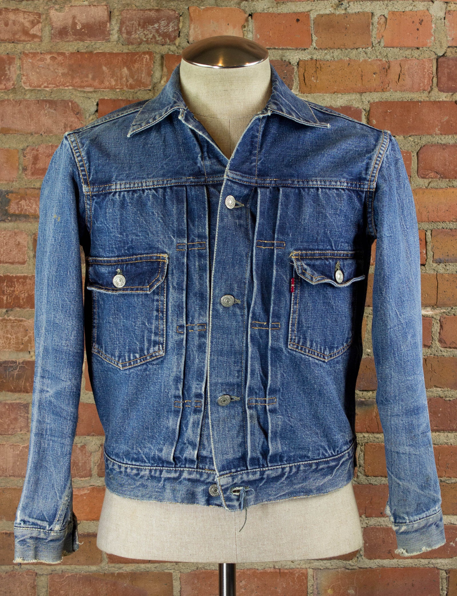 Vintage 50s Levi's Big E Type 2 Denim Jacket Unisex Small – Black Shag  Vintage