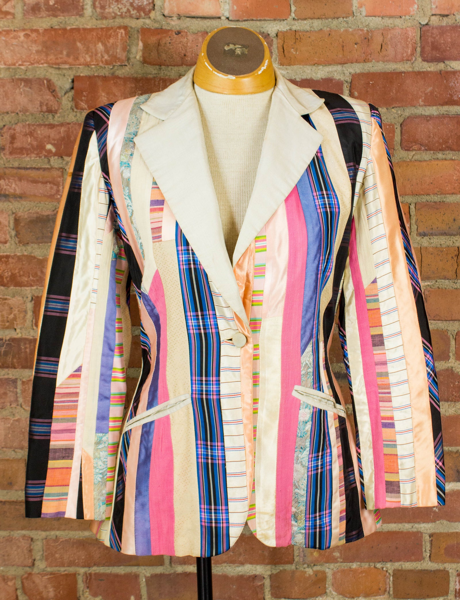 Ananiver contrast bewondering Vintage 70s Custom Made Granny Takes A Trip Ribbon Blazer Jacket XS-Sm –  Black Shag Vintage