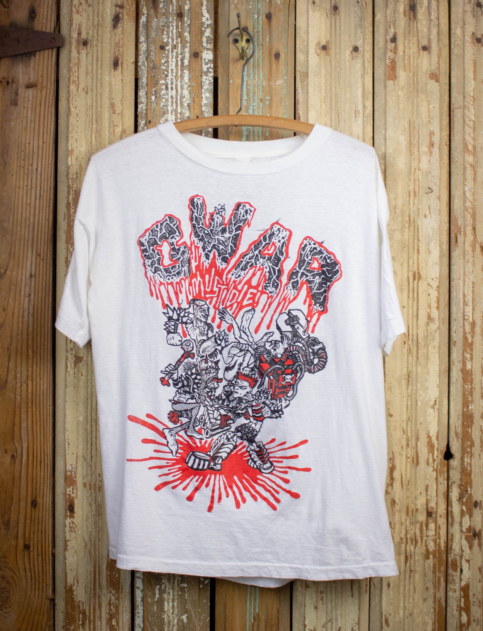 Vintage GWAR Must Die Concert T Shirt 80s White XL – Black Shag Vintage