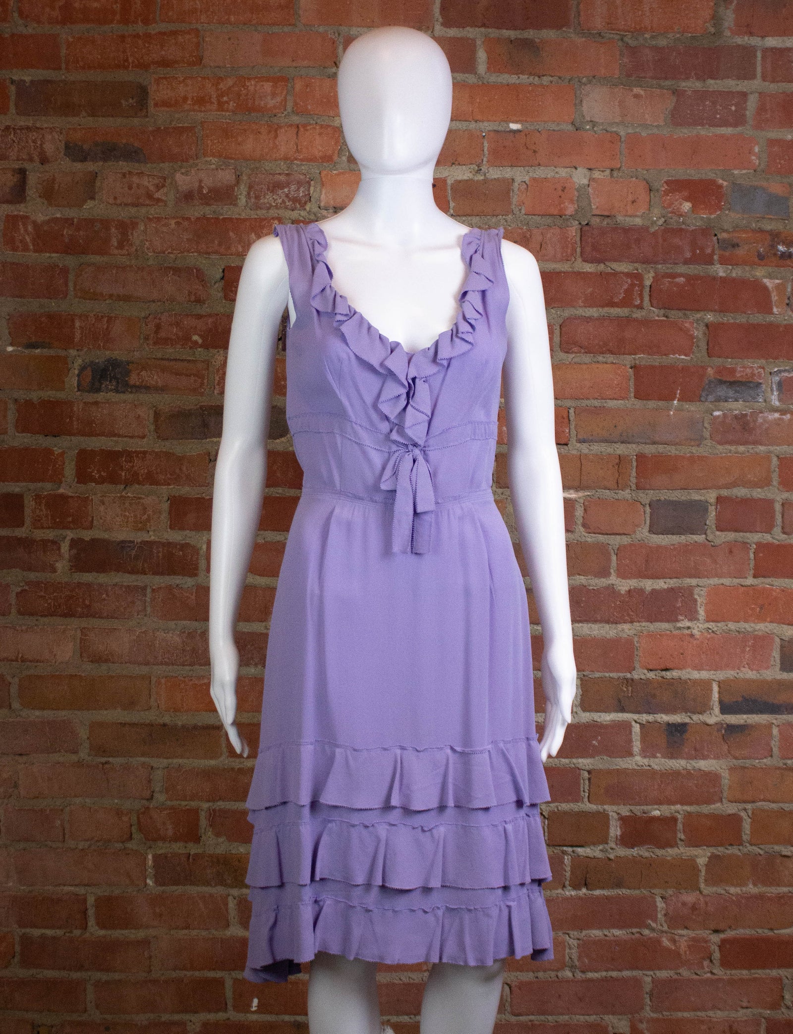 Vintage Prada Lavender Sleeveless Dress Size 40 (XS/S) – Black Shag Vintage