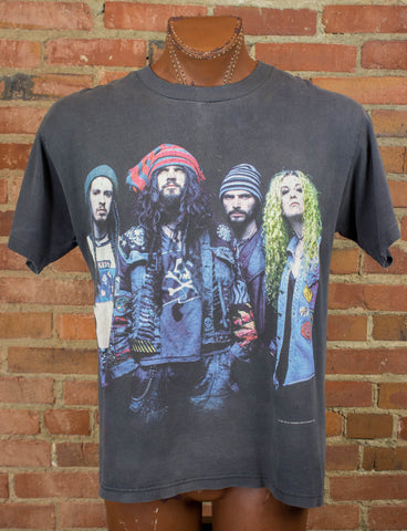 Vintage White Zombie Concert T Shirt 1996 Band Members Faded Black