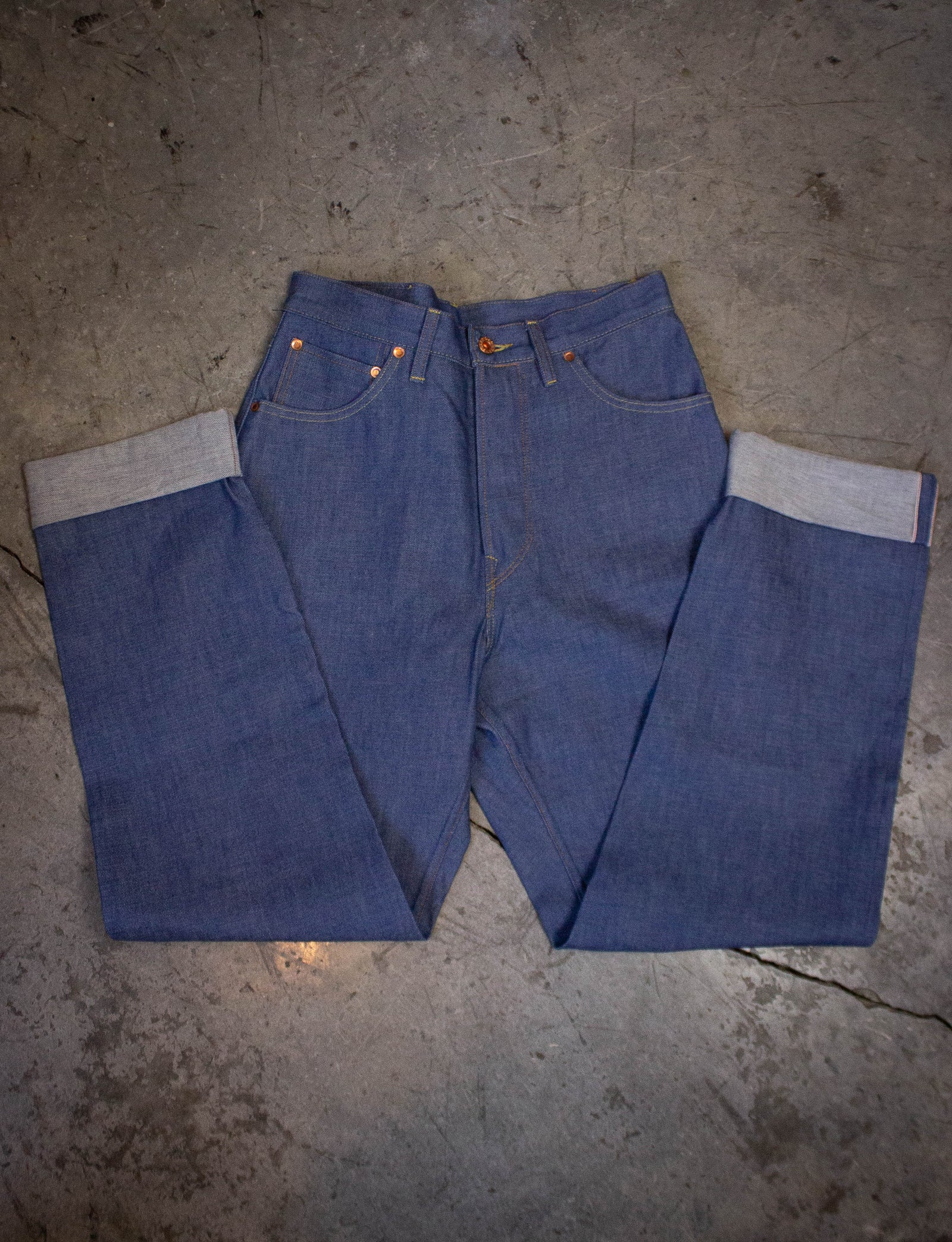 Willie Watson MFG Co. 607 Pacific Blue Selvedge Denim Jeans – Black Shag Vintage